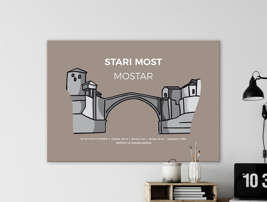 Stari most, Mostar, Art grafika